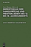 Register zum Katalog der Texte
