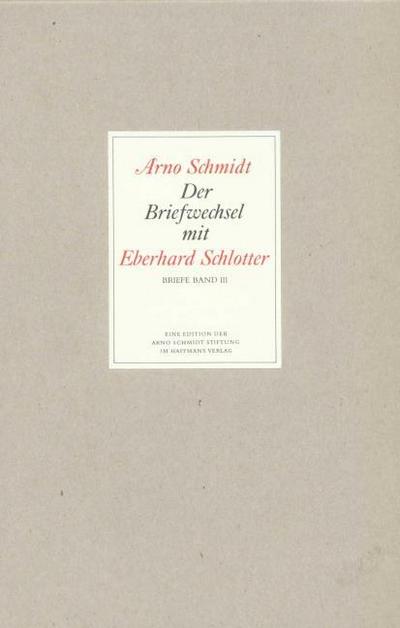 Der Briefwechsel mit Eberhard Schlotter