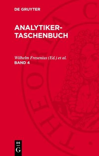 Analytiker-Taschenbuch, Band 4, Analytiker-Taschenbuch Band 4