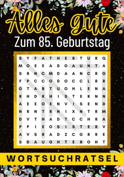 Alles Gute zum 85. Geburtstag - Wortsuchrätsel