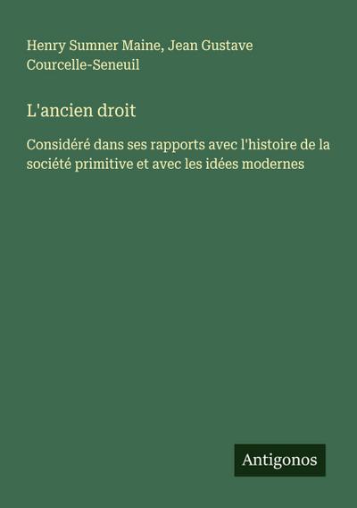 L’ancien droit