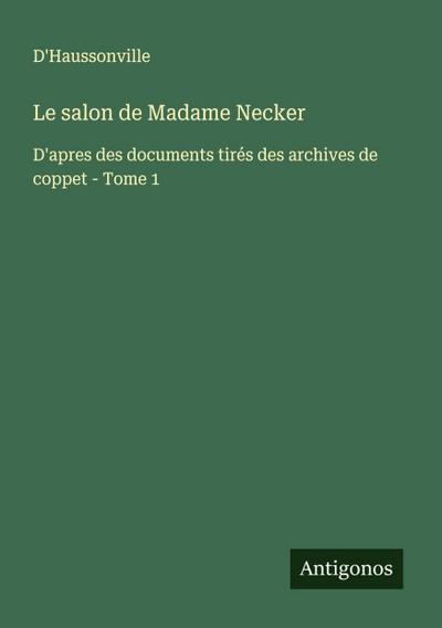 Le salon de Madame Necker