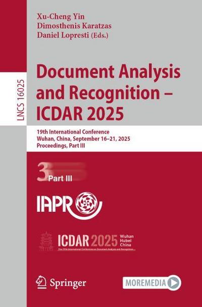 Document Analysis and Recognition - ICDAR 2025