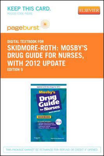 Mosby’s Drug Guide for Nurses, with 2012 Update - Elsevier eBook on Vitalsource (Retail Access Card)