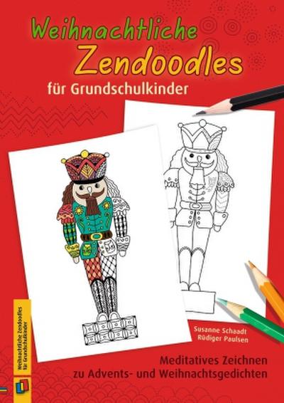 Weihnachtliche Zendoodles für Grundschulkinder