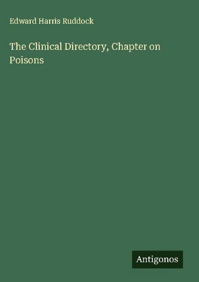 The Clinical Directory, Chapter on Poisons