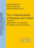 Applications to Linguistics, Psychology and Neuroscience