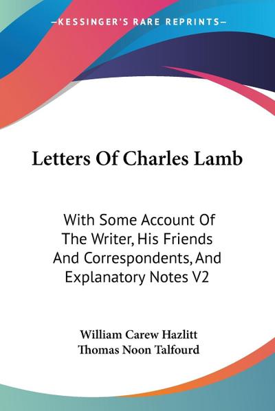 Letters Of Charles Lamb