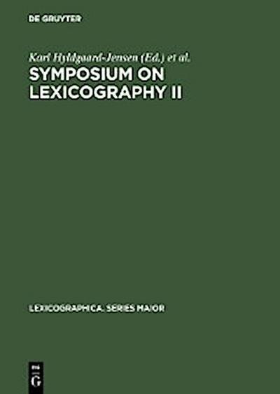 Symposium on Lexicography II