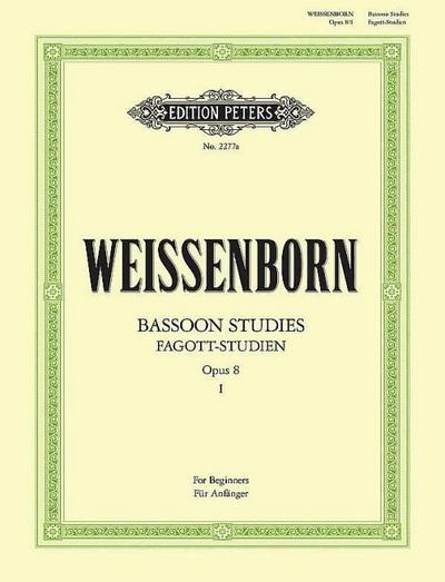 Fagott-Studien, Heft 1: Für Anfänger op. 8 (Deutsch / Englisch)