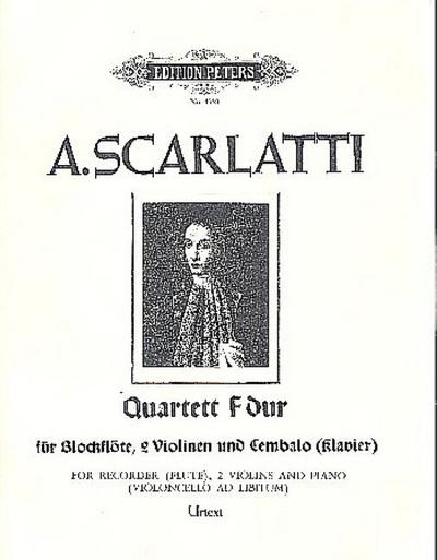 Quartett F-Durfür Blockflöte, 2 Violinen und Bc