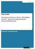 Rezension zu Florence Hervé: ’Wir fühlten un