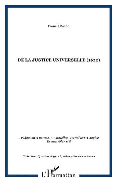 De la justice universelle