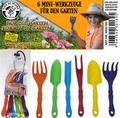 Gartenwerkzeuge mini bunt 6er-Set