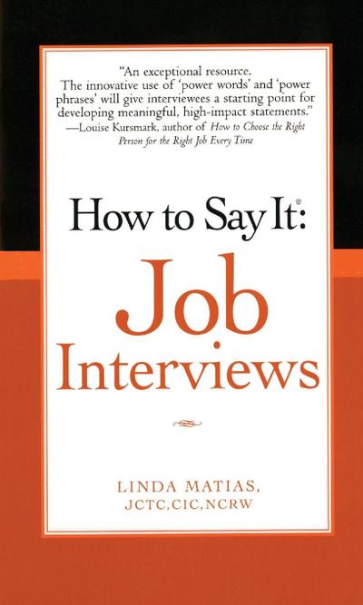 How to Say It Job Interviews