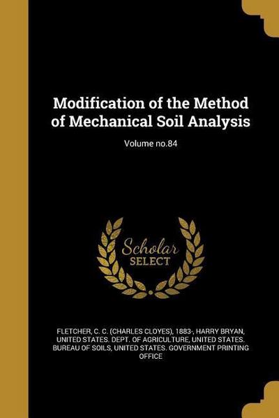 Modification of the Method of Mechanical Soil Analysis; Volume no.84