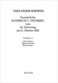 Festschrift für Roderich C. Thümmel zum 65. Geburtstag am 23.10.2020
