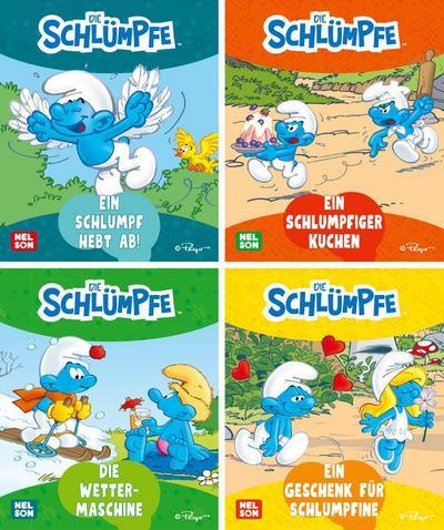 Nelson Mini-Bücher: 4er Schlümpfe 1-4