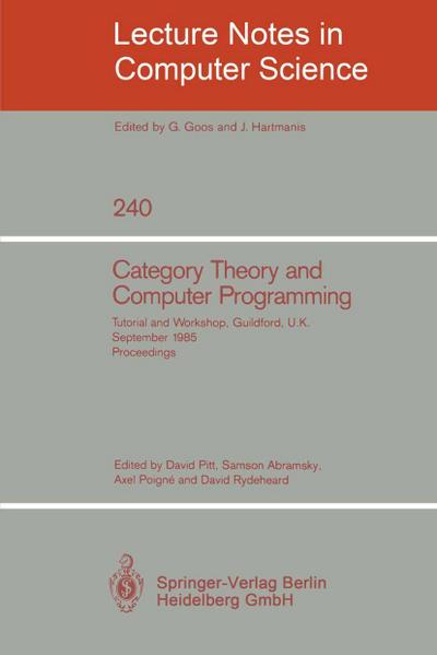 Category Theory and Computer Programming