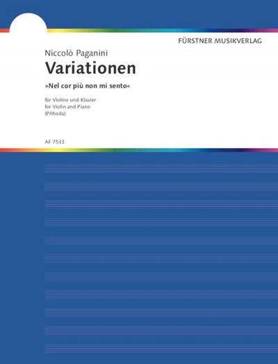 Variationen über ’Nel cor piu non mi sento’für Violine und Klavier
