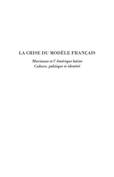 La crise du modele francais