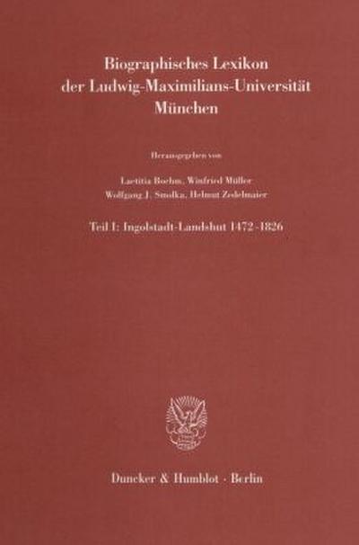 Biographisches Lexikon der Ludwig-Maximilians-Universität München Biographisches Lexikon der Ludwig-Maximilians-Universität München.