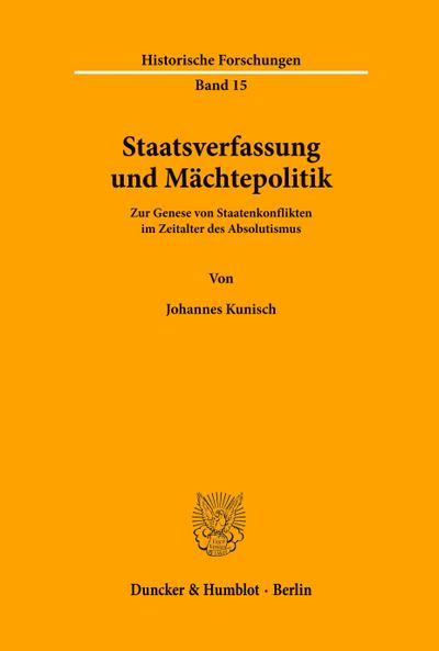 Staatsverfassung und Mächtepolitik.
