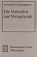 Die Vorreden zur Metaphysik