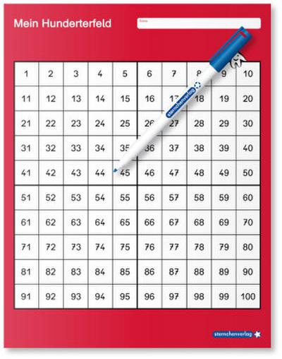 Mein Hunderterfeld mit Stift