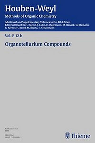Houben-Weyl Methods of Organic Chemistry Vol. E 12b, 4th Edition Supplement