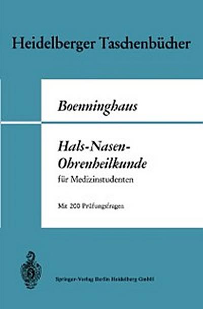 Hals-Nasen-Ohrenheilkunde für Medizinstudenten