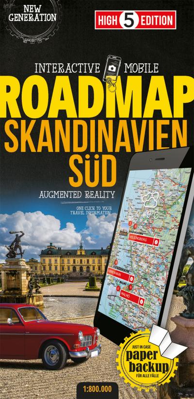 Interactive Mobile ROADMAP Skandinavien Süd: Strassenkarte Skandinavien Süd 1:800 000 (High 5 Edition ROADMAP Collection)
