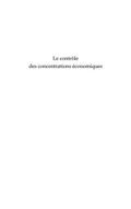 Le controle des concentrations economiques