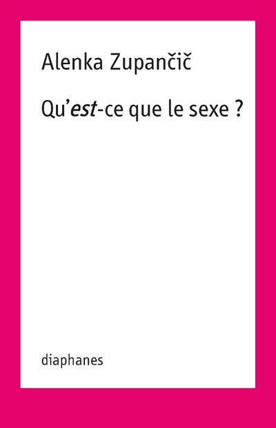 Zupancic,Le sexe?