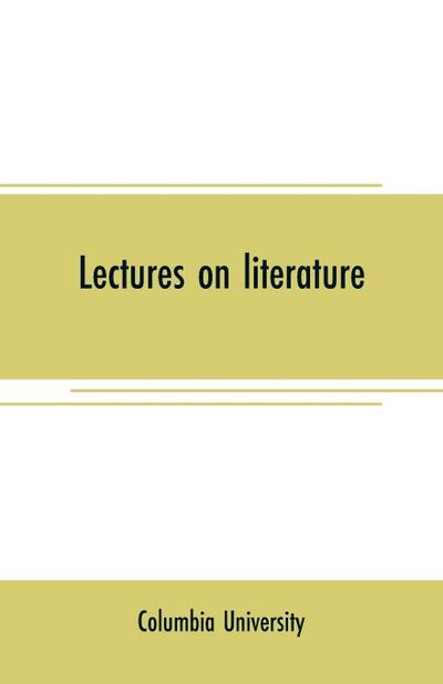 Lectures on literature