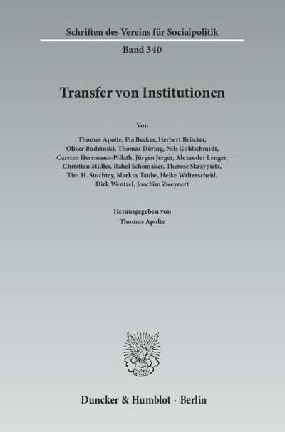 Transfer von Institutionen.