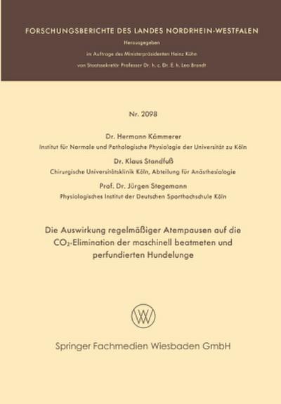 Die Auswirkung regelmäßiger Atempausen auf die CO2-Elimination der maschinell beatmeten und perfundierten Hundelunge