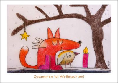 Miri - Zusammen ist Weihnachten! - Briefkarte ohne Umschlag