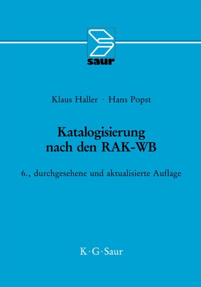 Katalogisierung nach den RAK-WB