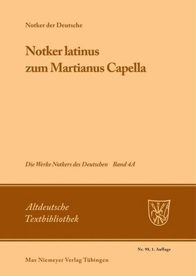 ’Notker latinus’ zum Martianus Capella