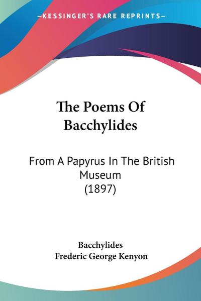 The Poems Of Bacchylides