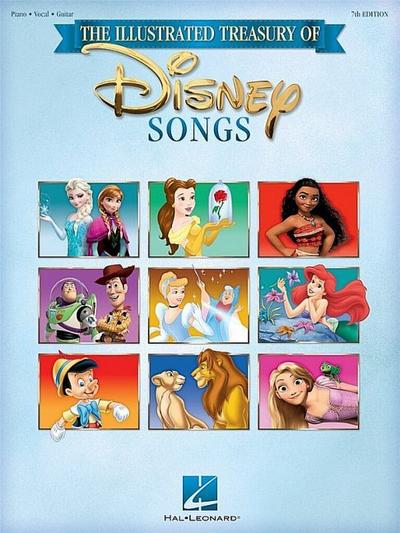 The Illustrated Treasury of Disney Songs: Piano-vocal-guitar