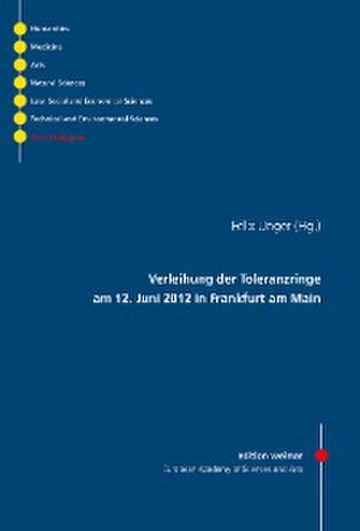 Verleihung der Toleranzringe am 12. Juni 2012 in Frankfurt am Main