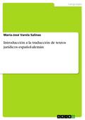 Introducción a la traducción de textos jurídicos español-alemán