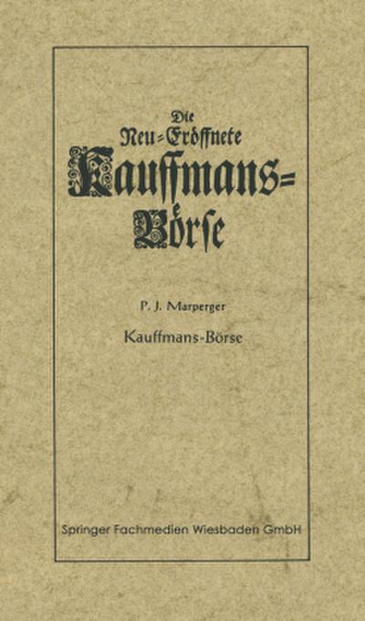 Die neu-eröffnete Kauffmans-Börse [Kaufmanns-Börse]