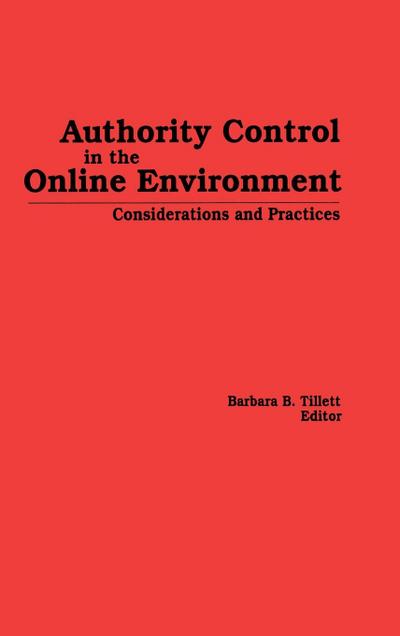 Authority Control in the Online Environment