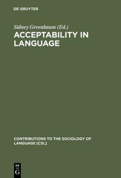 Acceptability in Language