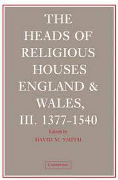 The Heads of Religious Houses 3 Volume Hardback Set