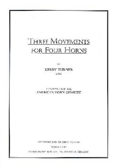 3 Movementsfor 4 horns