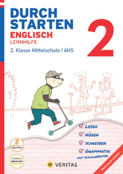 Durchstarten 2. Klasse - Englisch Mittelschule/AHS - Lernhilfe inkl. Audio-CD. App-Inhalte für mobiles Üben